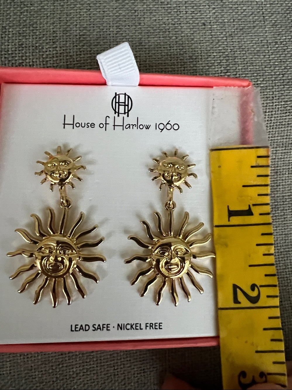 House of Harlow 1960 Novelty Sun drop earrings in gold - Picture 5 of 8